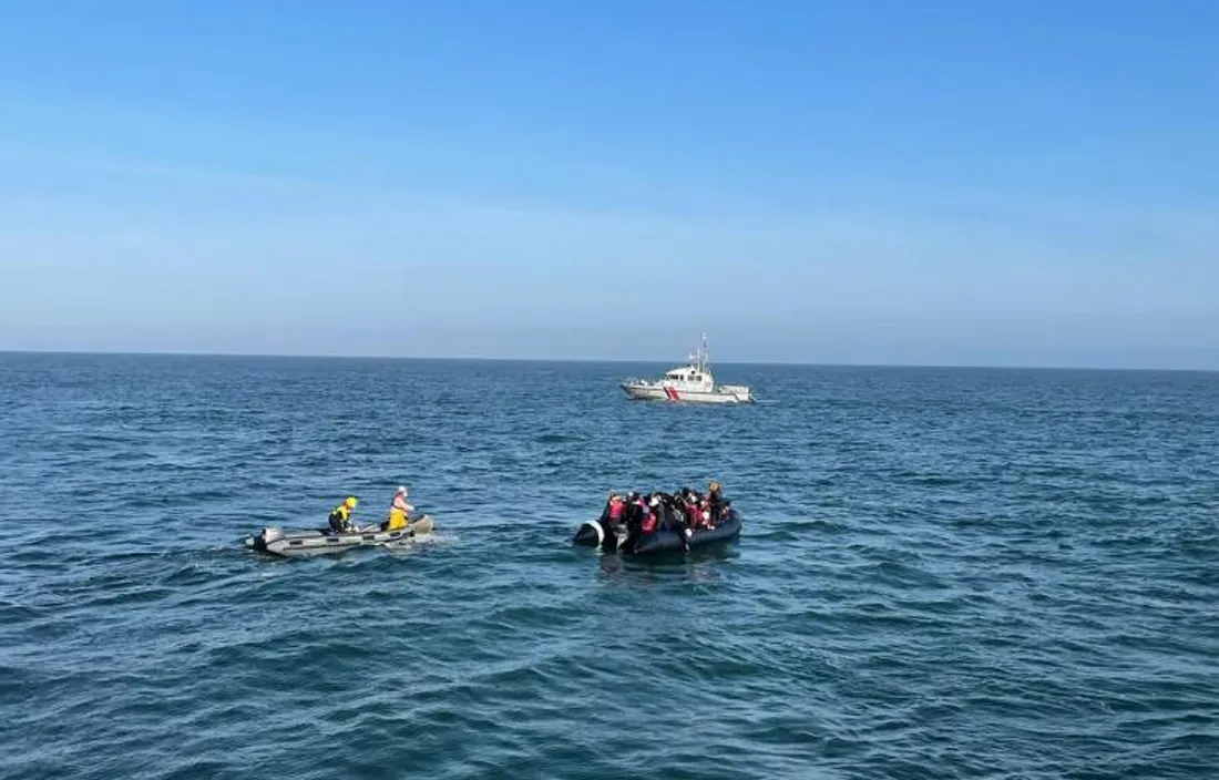 Intervention en mer migrants Calais