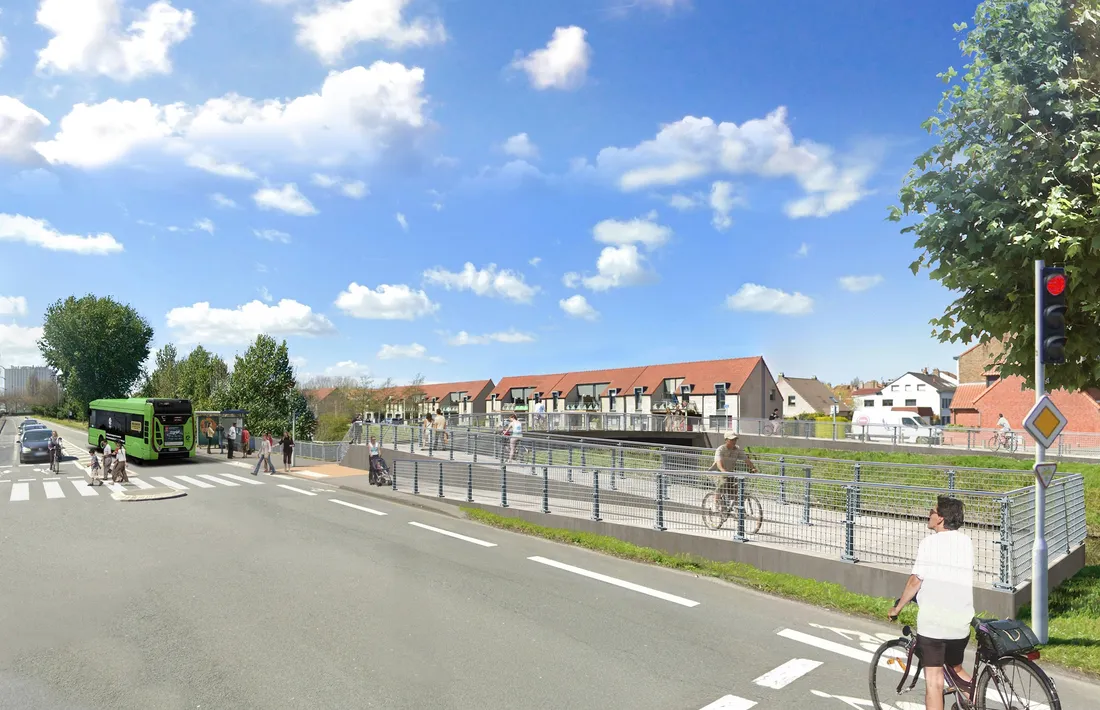 Perspective de la future passerelle des corderies