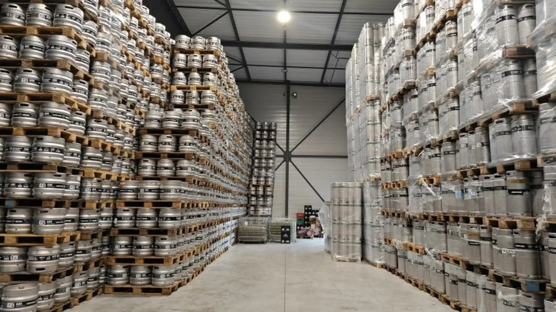 La brasserie dispose d'un nouvel espace de stockage. 
