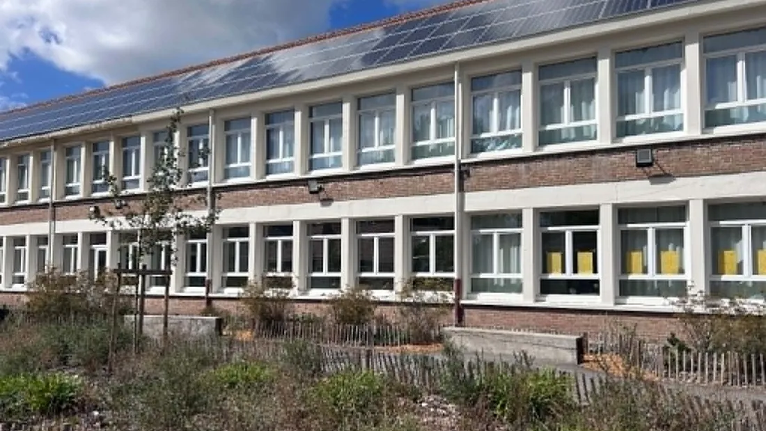 Ecole Péguy-Jaurès et sa cour végétalisée.