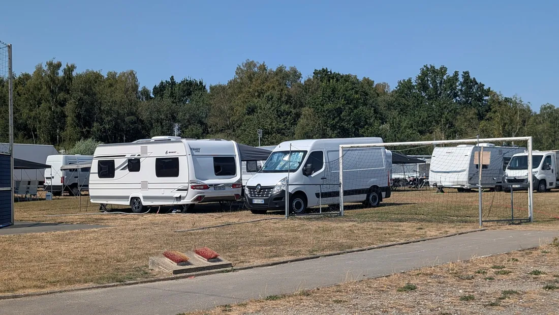 Les caravanes sont arrivées dimanche. 