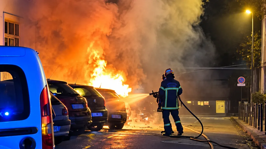 voiture en feu