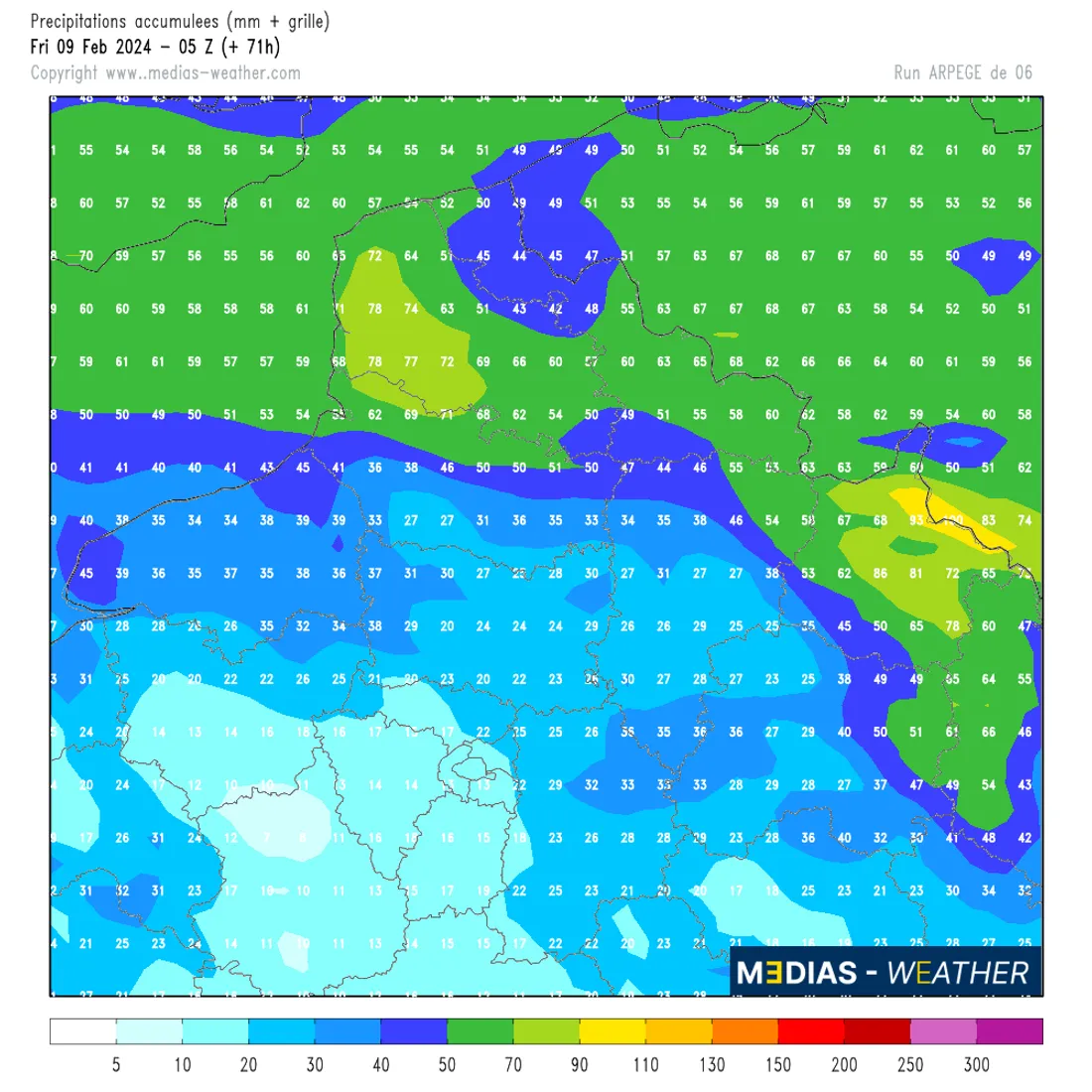 cumuls pluies attendus