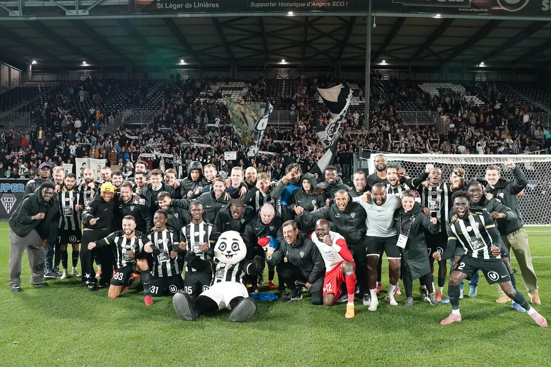 La joie des Angevins après la victoire face à Auxerre
