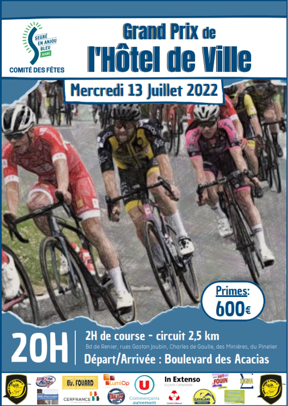 Affiche Grand Prix Hôtel de Ville Segré_13 07 22_Comité des fêtes