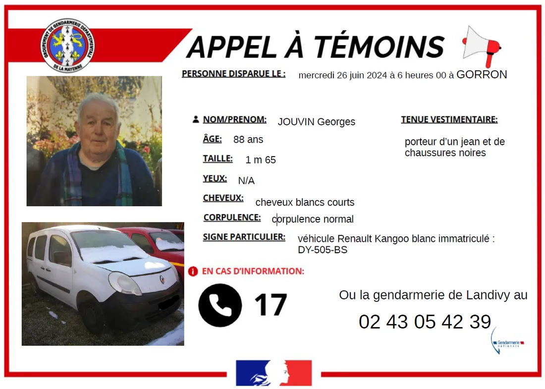 Appel à témoins gendarmerie 53_28 06 24_Gendarmerie 53