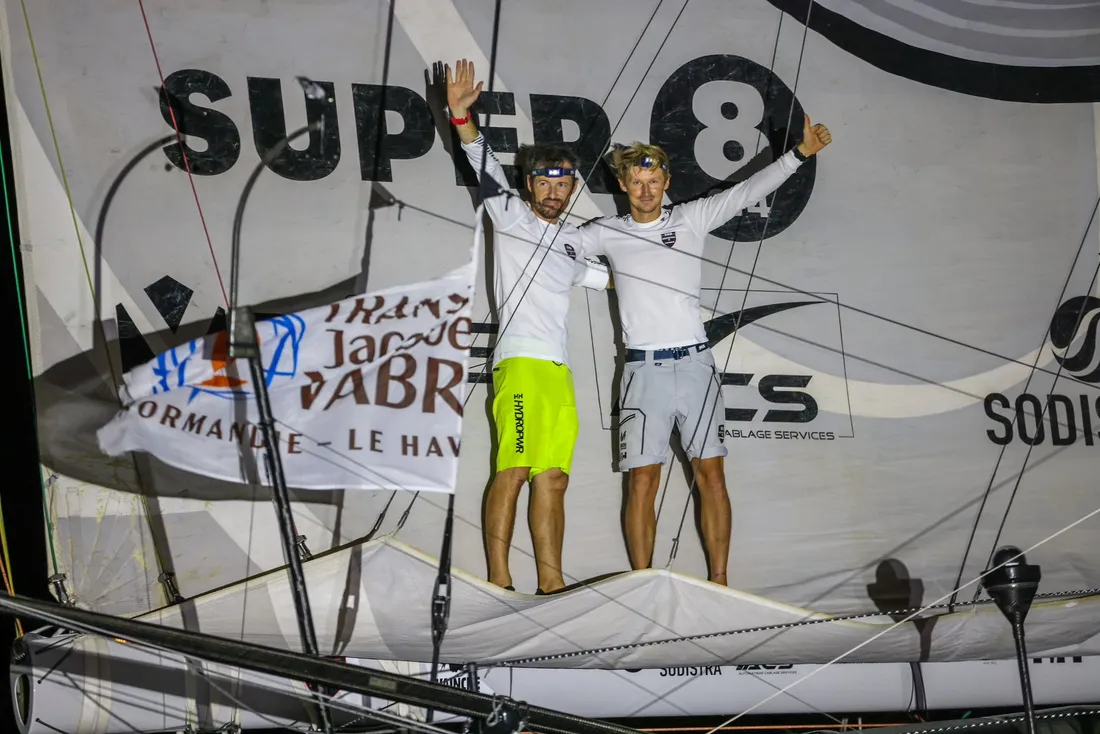 Arrivée Maxime Sorel Transat Jacques Vabre_20 11 23_Jean Marie Liot / Aléa  