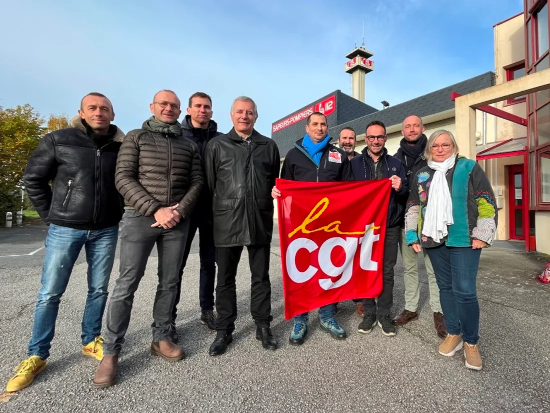 CGT SDIS 49 France Insoumise Christophe Prudhomme pompiers Segré_26 11 22_CGT SDIS 49