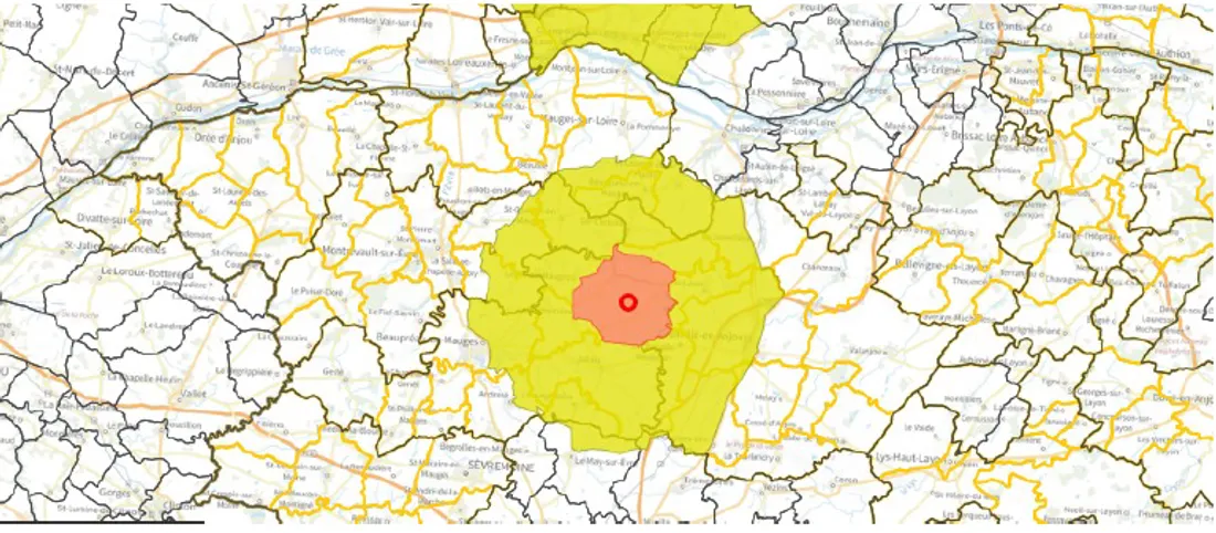 Carte communes grippes aviaire_10 03 26_préfecture de Maine-et-Loire
