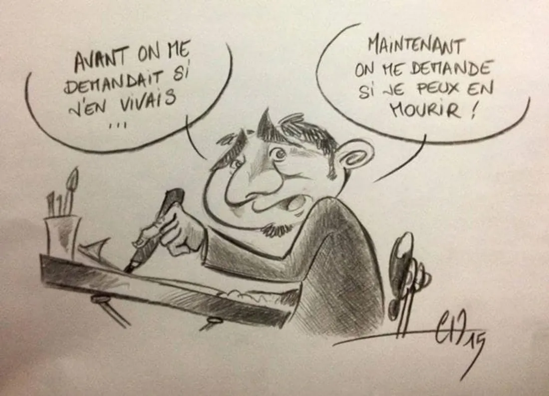 Caricature Charlie Hebdo dessinateur_07 01 15_Guillaume Néel