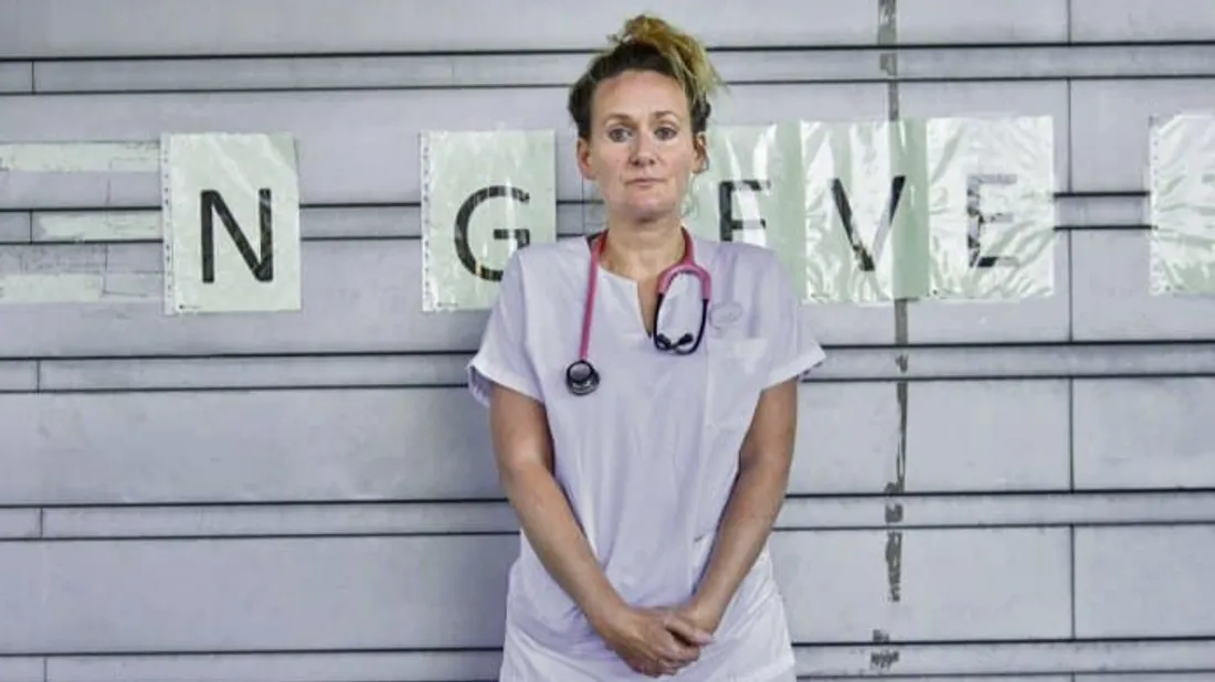 Caroline Brémaud en grève_mai 2022_Facebook Caroline Brémaud