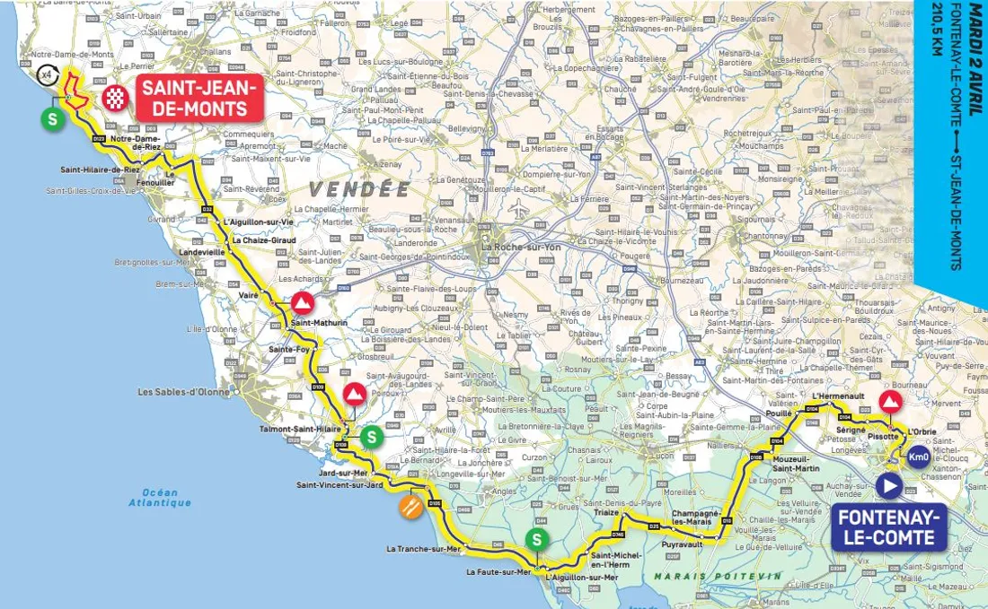 Le parcours de la première étape.