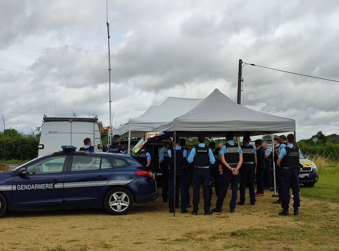 Les gendarmes étaient mobilisés au nord d'Angers.