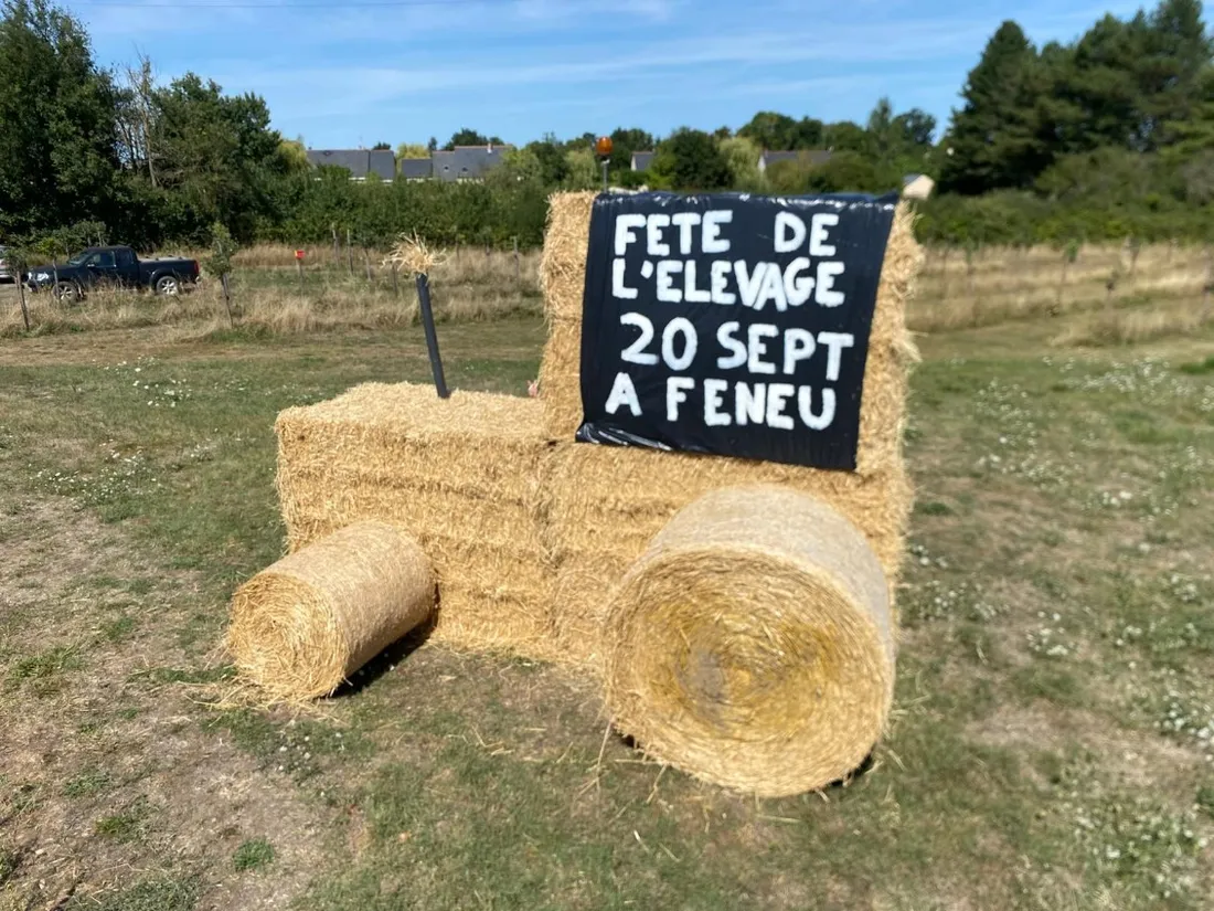 fete élevage tracteur paille