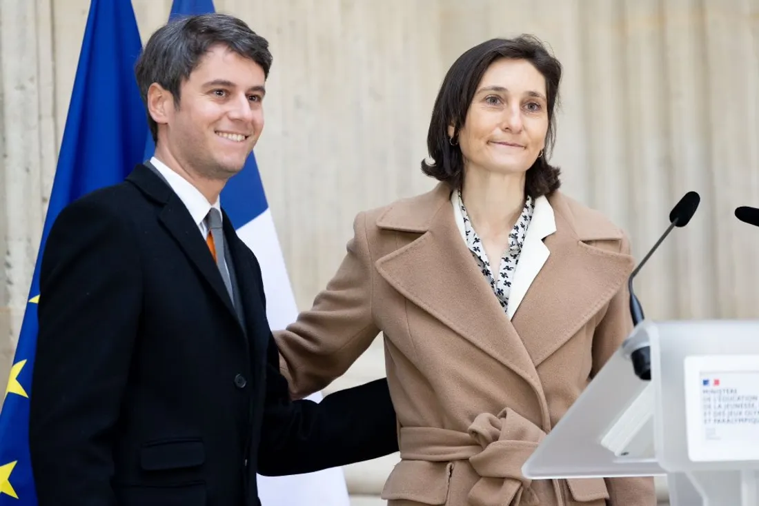 Gabriel Attal Amélie Oudéa-Castéra_12 01 24_compte X Gabriel Attal