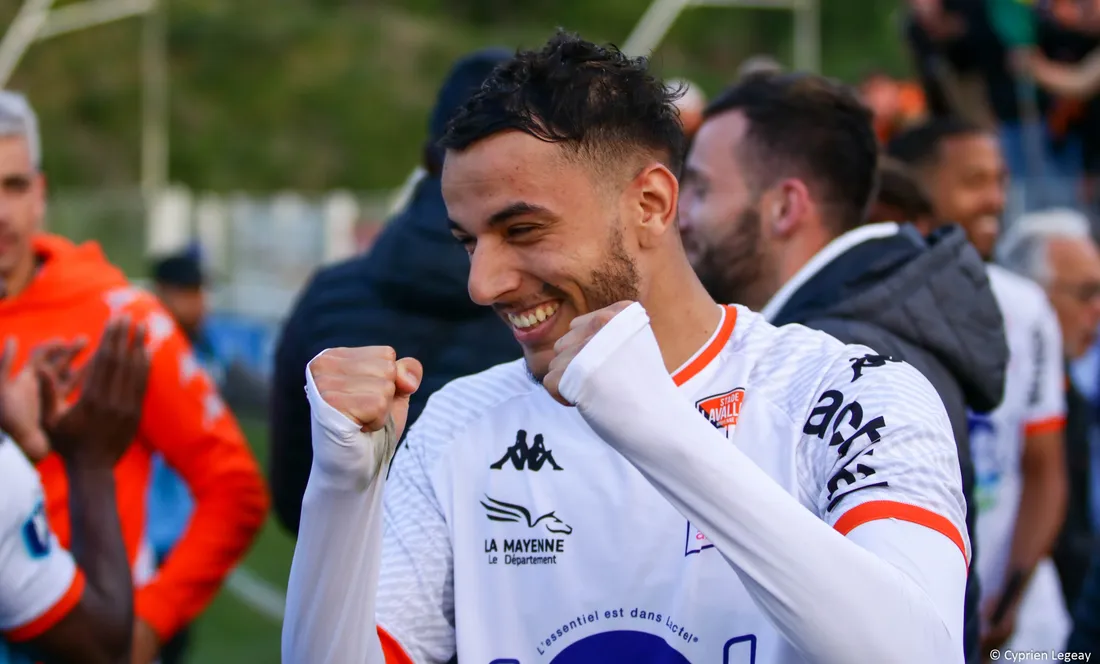 La joie de Ryan Ferhaoui, le milieu du Stade lavallois.