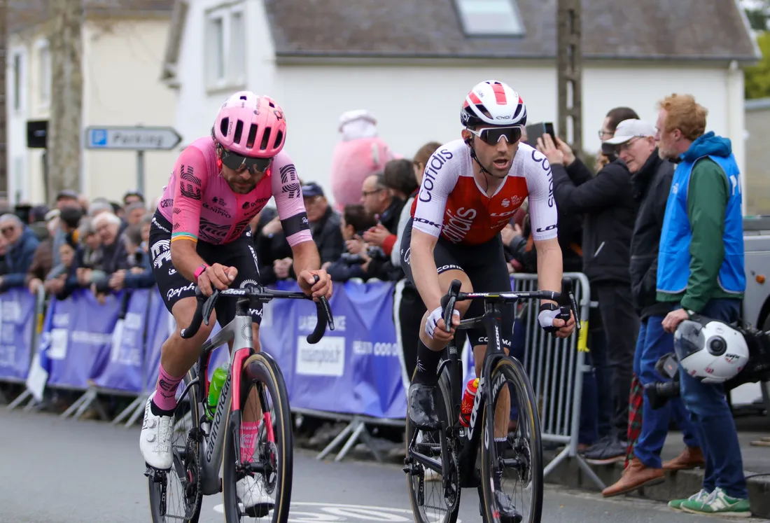L'équipe Cofidis a animé la course avec Benjamin Thomas à l'avant.