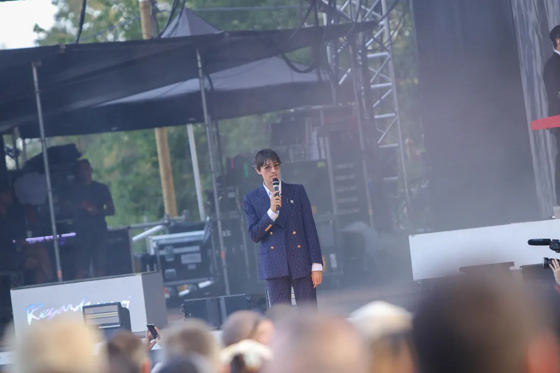 Pierre de Maere a été l'un des premiers artistes de la soirée.