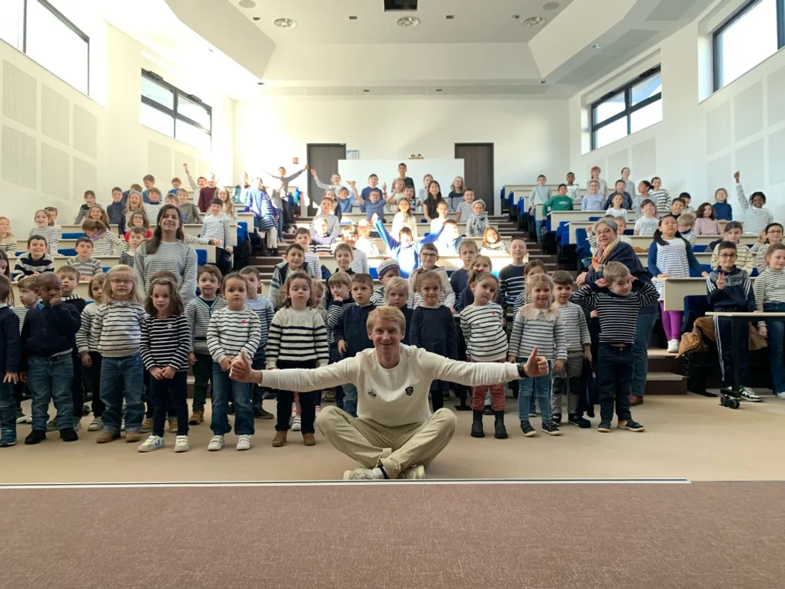 Maxime Sorel adieux écoliers mayennais Imac Laval_28 02 25_Alexis Vellayoudom