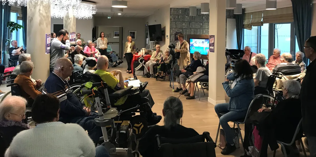 Plusieurs activités étaient proposées aux résidents de l'Ehpad Ferrié à Laval, mardi. 