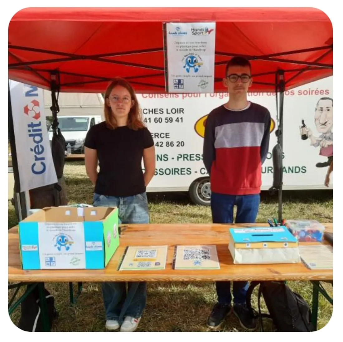 Iliana Soethoff et Théo Hoctin ont lancé leur projet de collecte de bouchons en avril dernier.