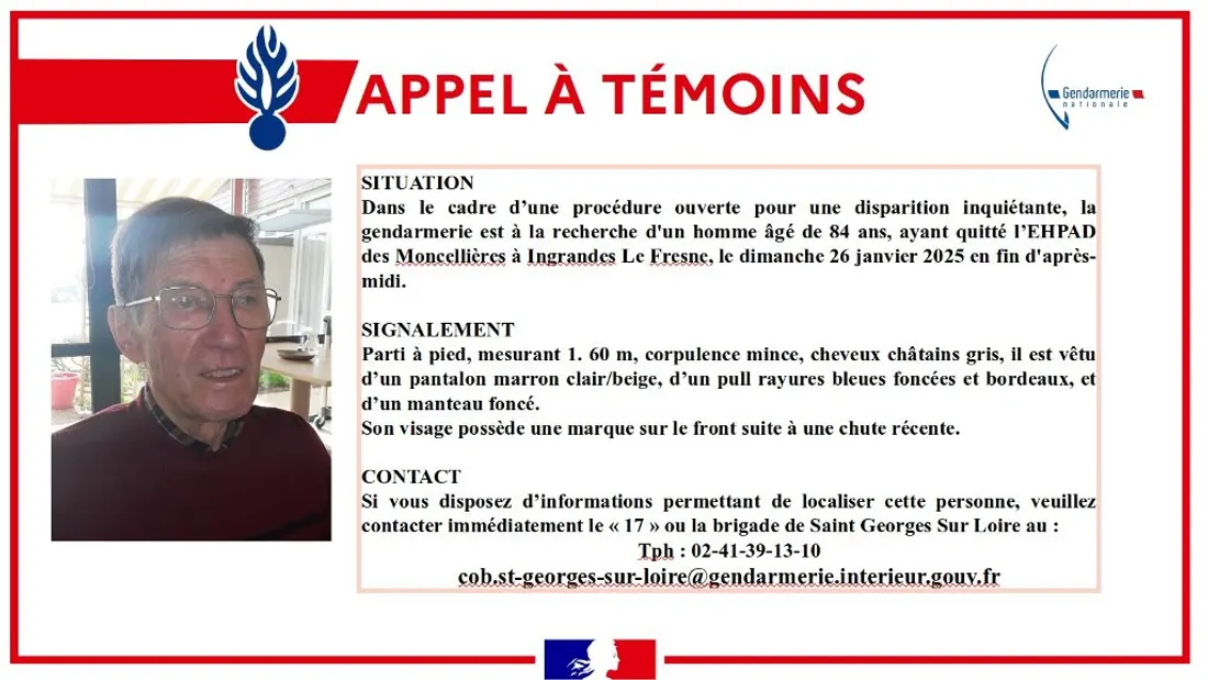 appel à témoins gendarmerie 49_27 01 25_GGD 49