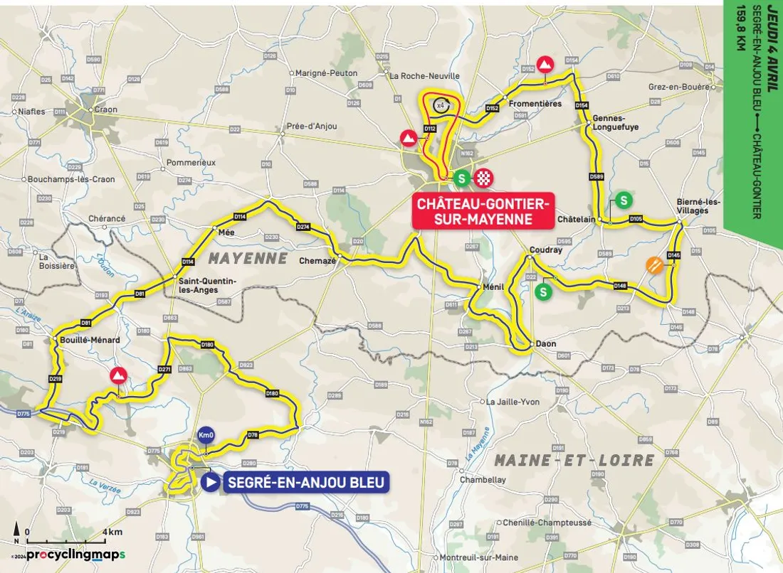 Le parcours de la 3e étape.