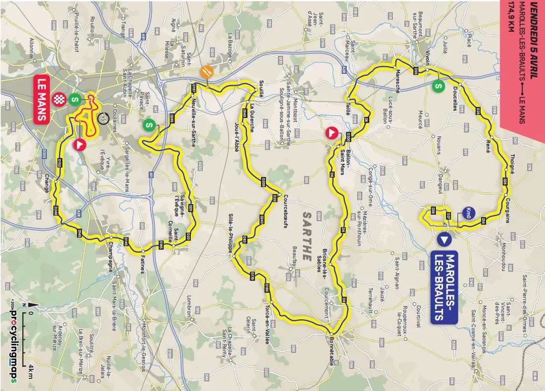 Le parcours de la 4e étape.
