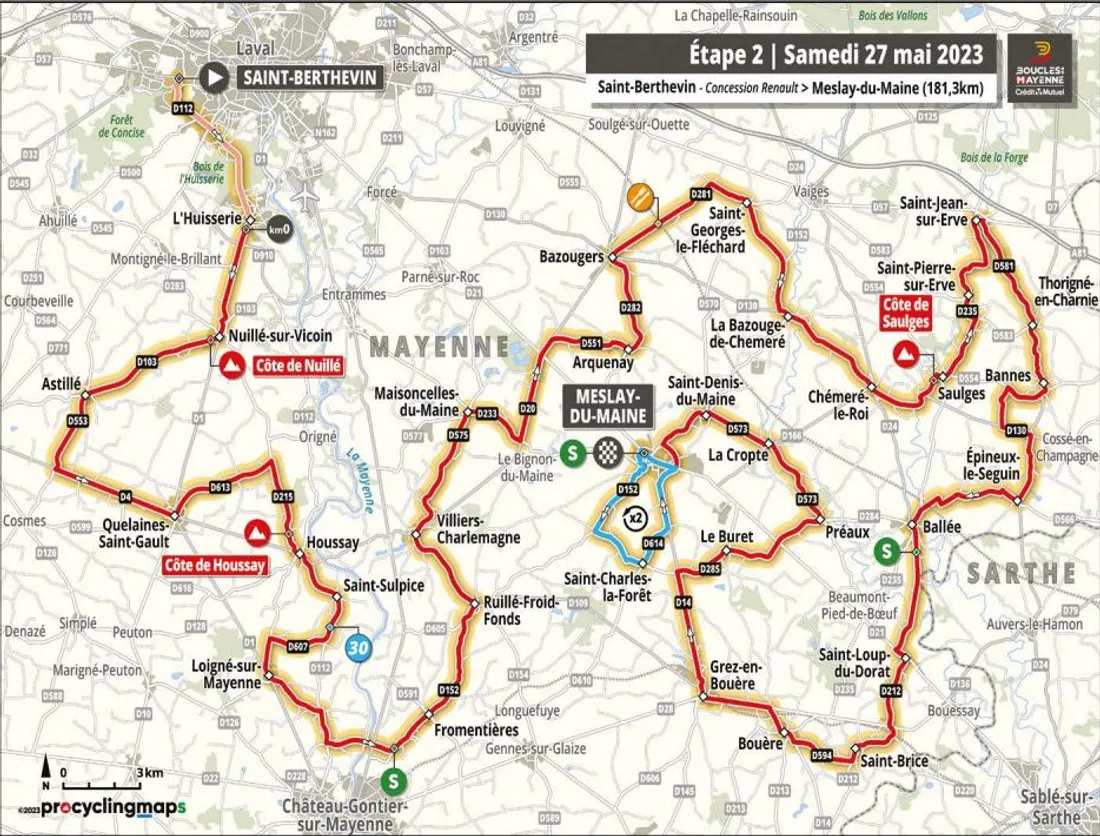 La 2e étape des Boucles de la Mayenne 2023.