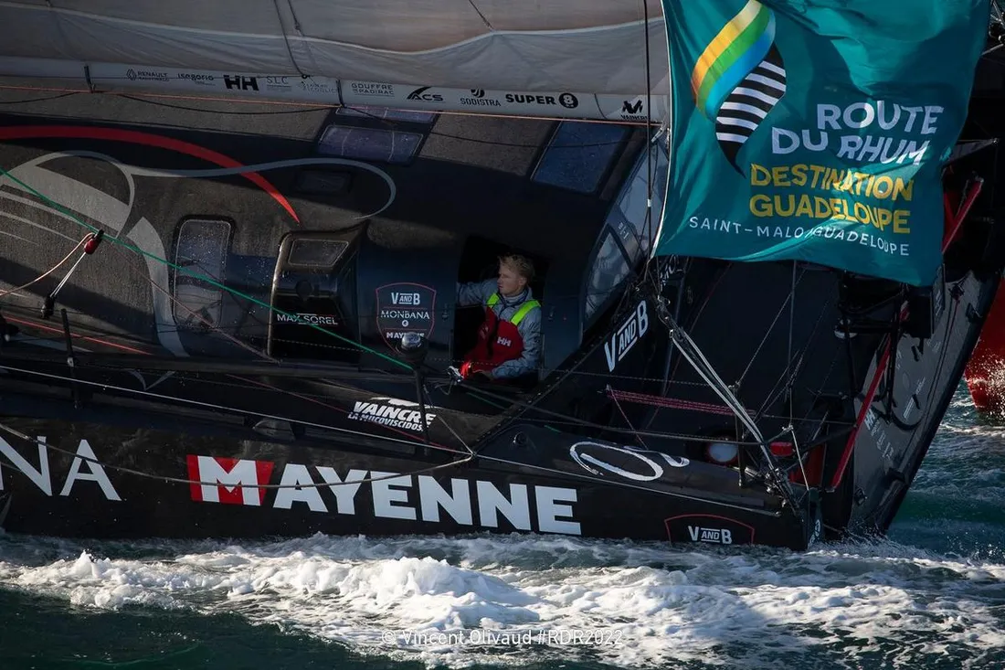 Maxime Sorel au départ de la Route du Rhum.