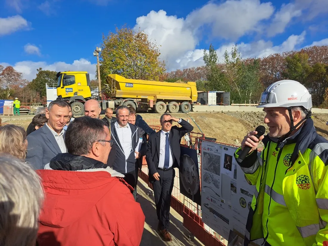 Visite du chantier Tisséo de Ramonville