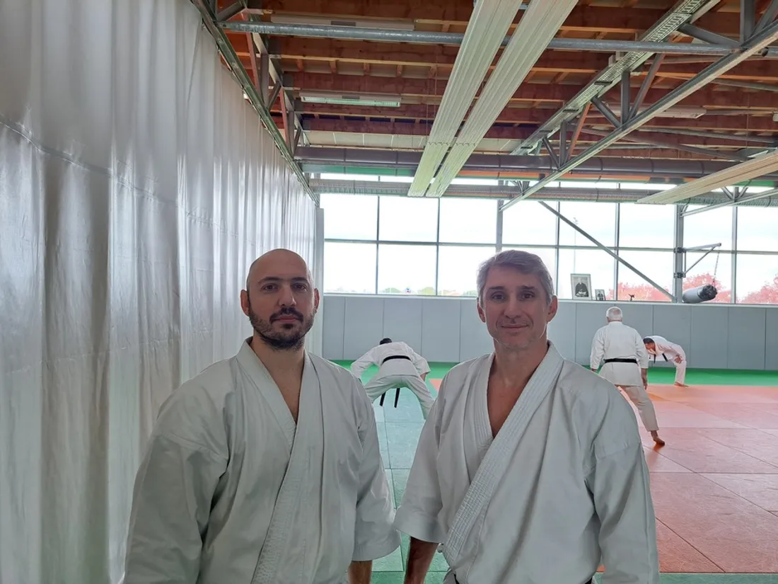 Lionel Froidure et Romuald Cazinares, professeurs de karaté au Blagnac Arts Martiaux