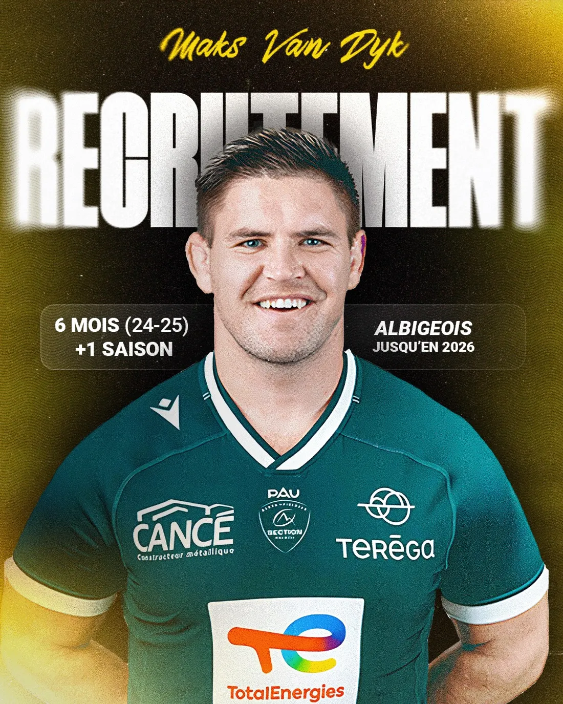 Maks Van Dyk recrutement Albi