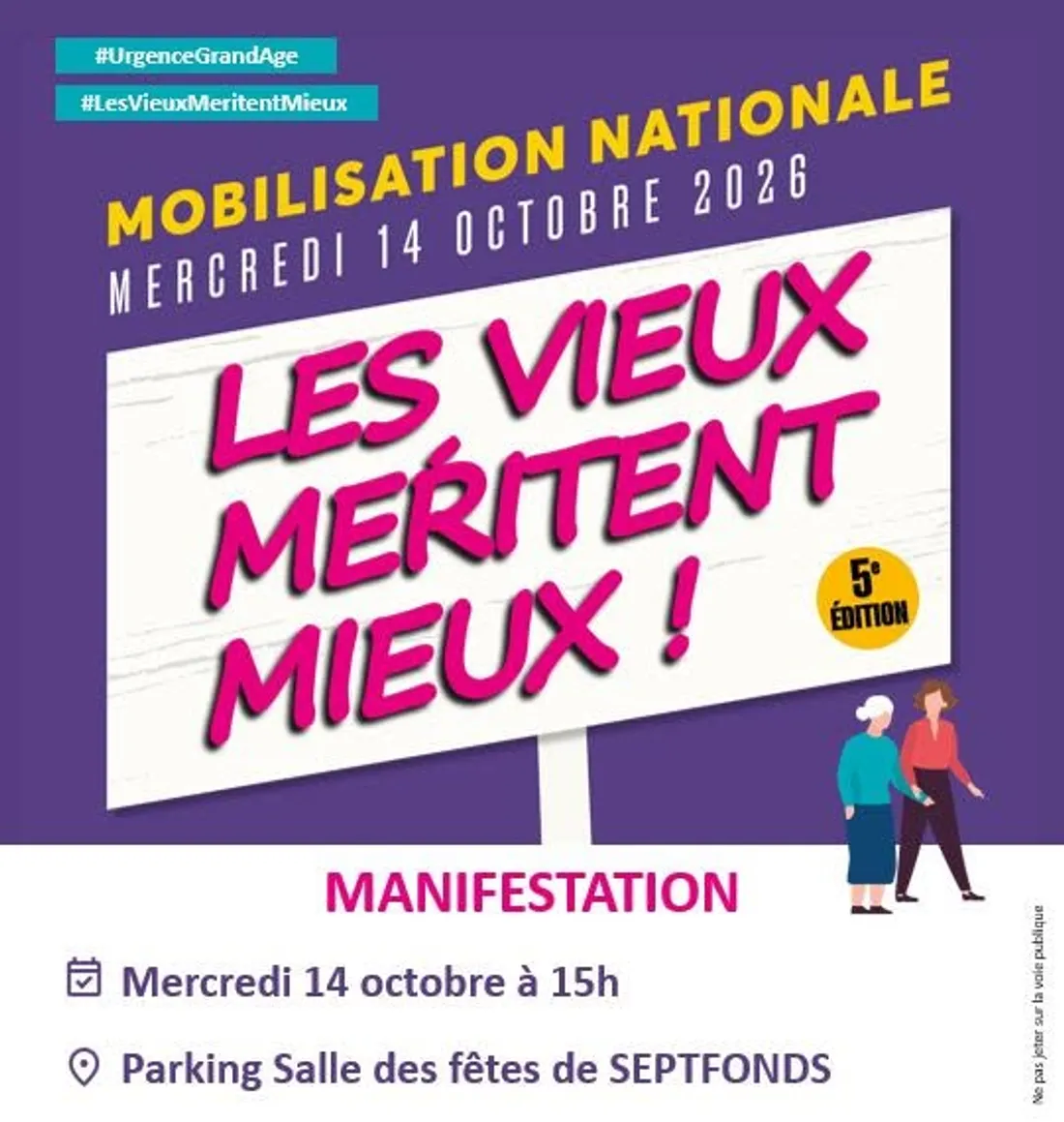 L’EHPAD ASEI La Septfontoise se joint à la mobilisation nationale « Les vieux méritent mieux