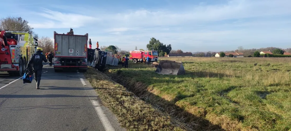 Camion accident Lescout