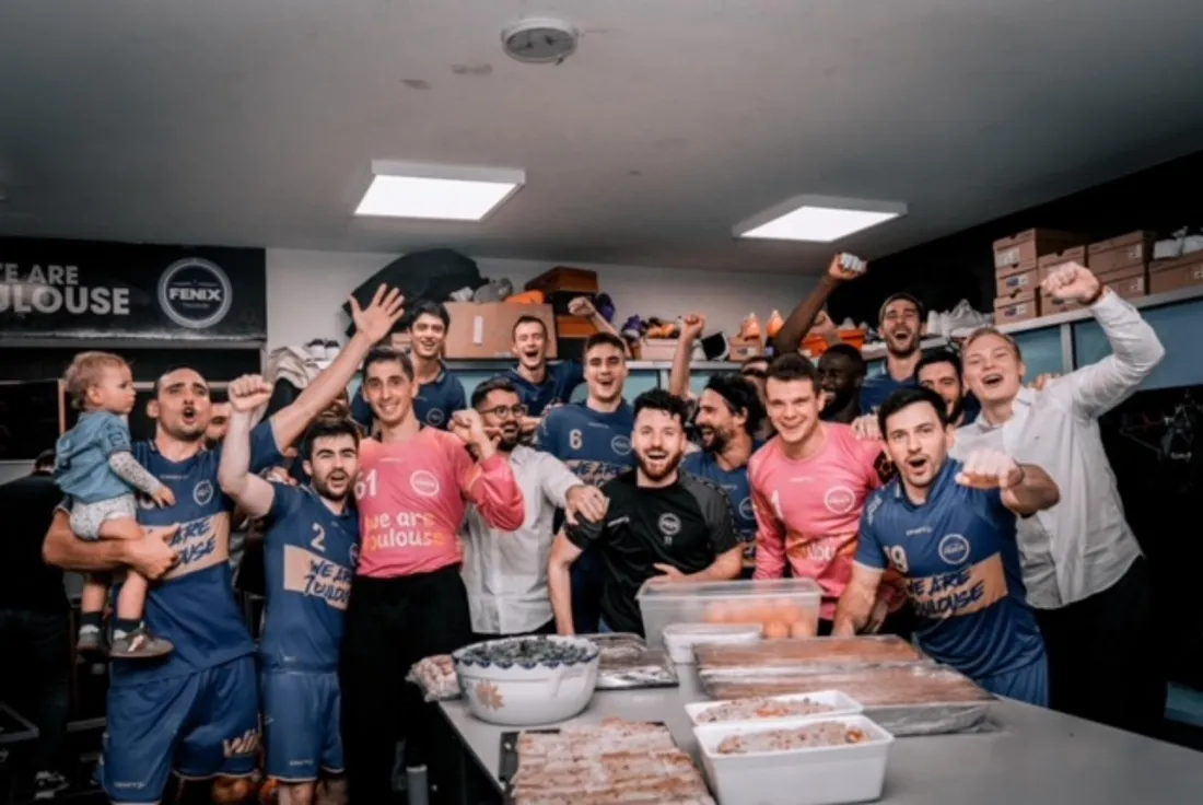 Les joueurs du Fenix vainqueurs des Allemands de Gummersbach d’un petit point ! 