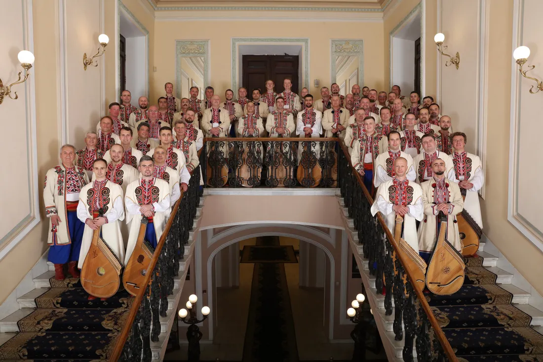 Les chanteurs ukrainiens rassemblés