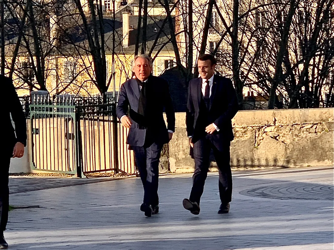 François Bayrou et Emmanuel Macron à Pau en 2020