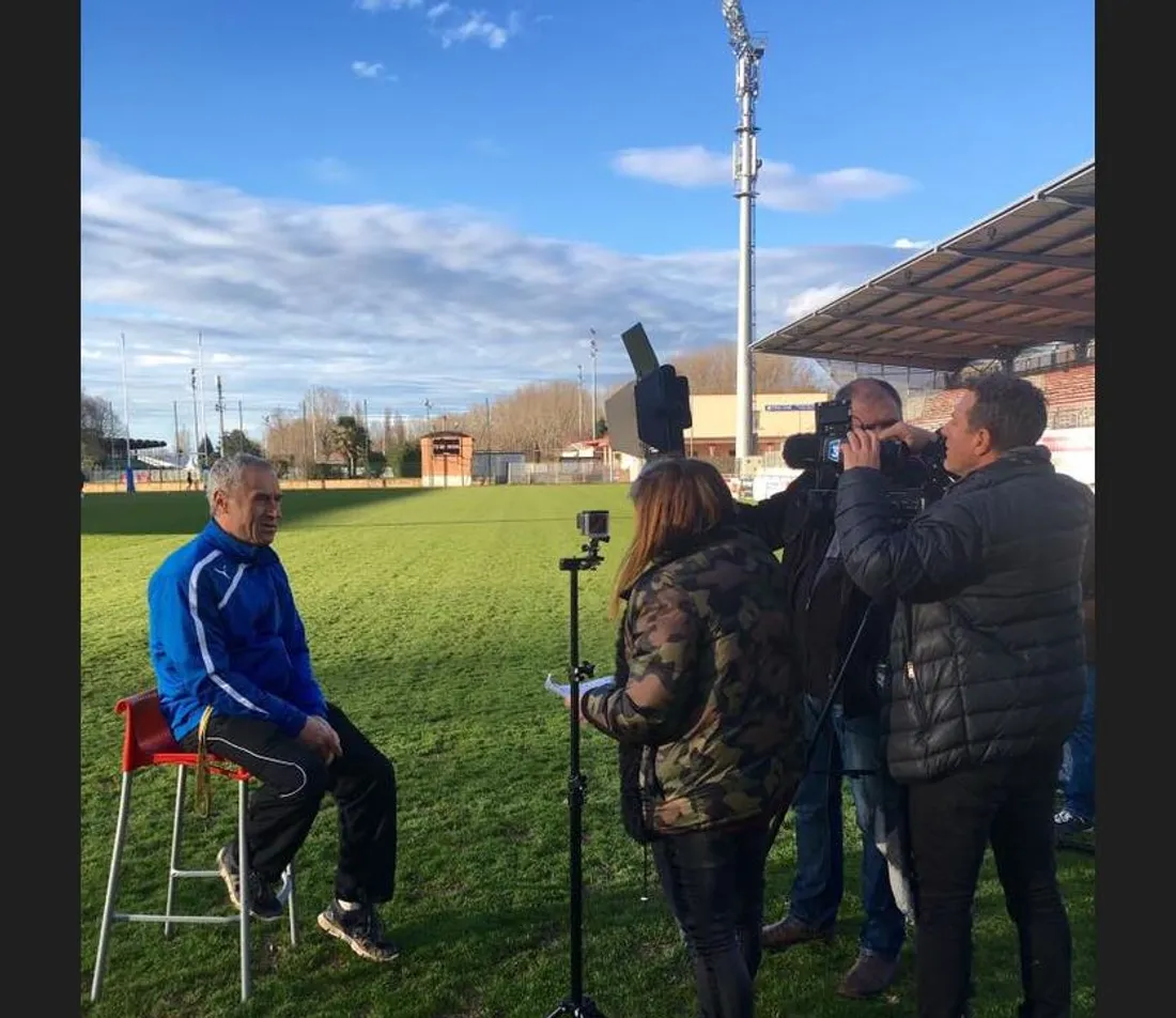 Christophe Deylaud lors d'un tournage 