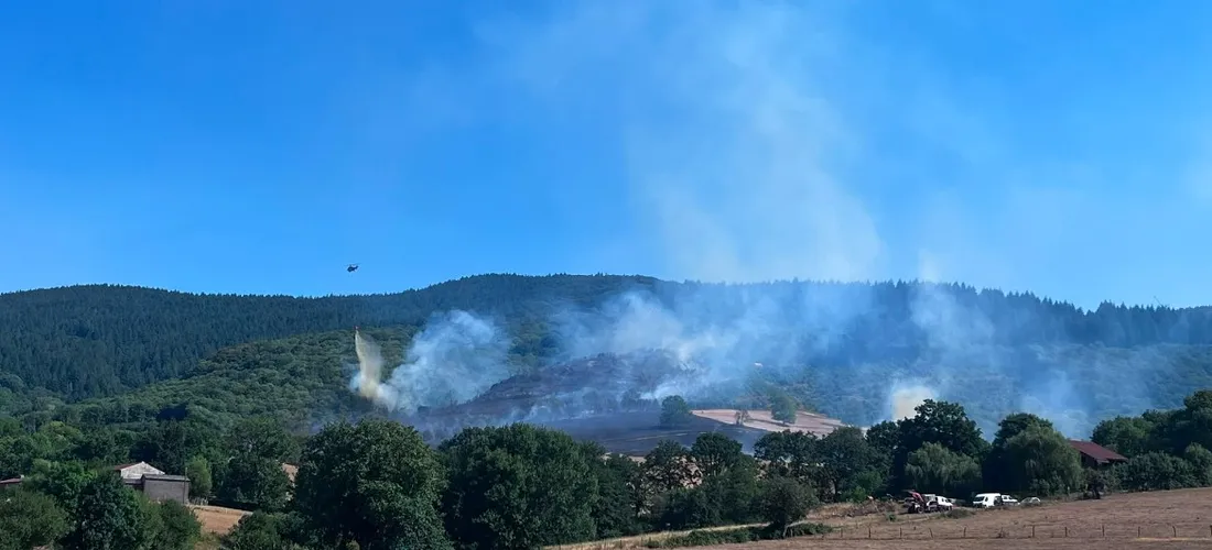 L'incendie qui s'est déclaré hier sur le secteur de Sauveterre-Lacabarède
