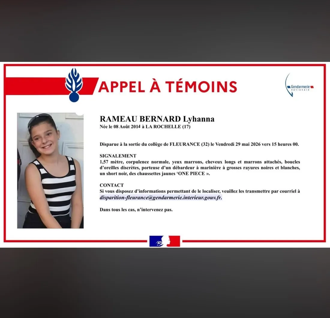 Disparition de Lyhanna: le principal suspect mis en examen pour enlèvement