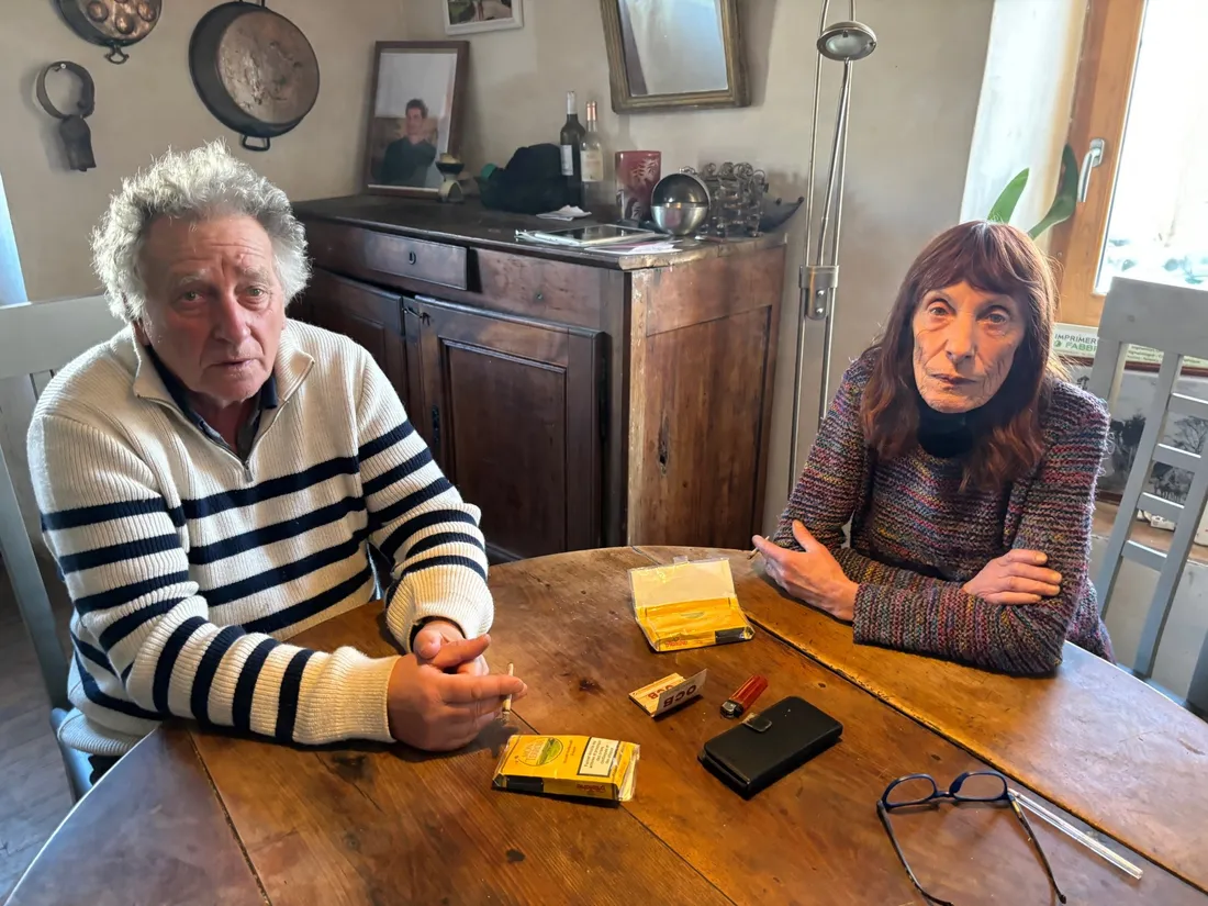 Eric Géraud et son épouse, les parents de la victime. 