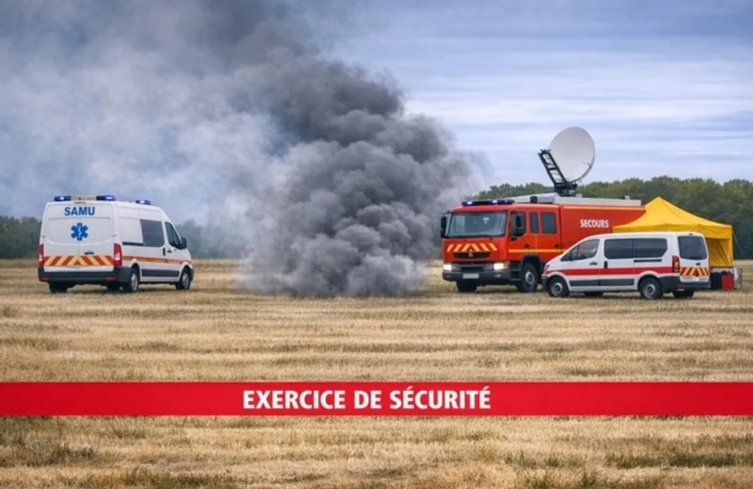 Exercice de sécurité civile SAREX - Simulation de crash aérien dans le Tarn et Garonne