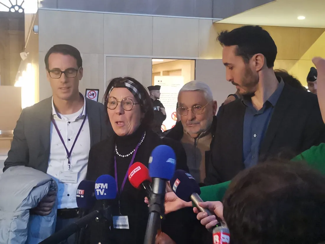 La mère et les frères du gendarme Arnaud Beltrame, tué par le terroriste Radouane Lakdim.  