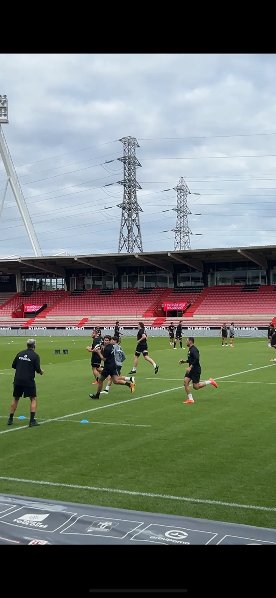 Le stade toulousain à l'entrainement à Ernest Wallon