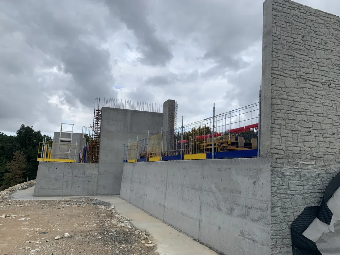 Culée Est viaduc sur l'agout A69