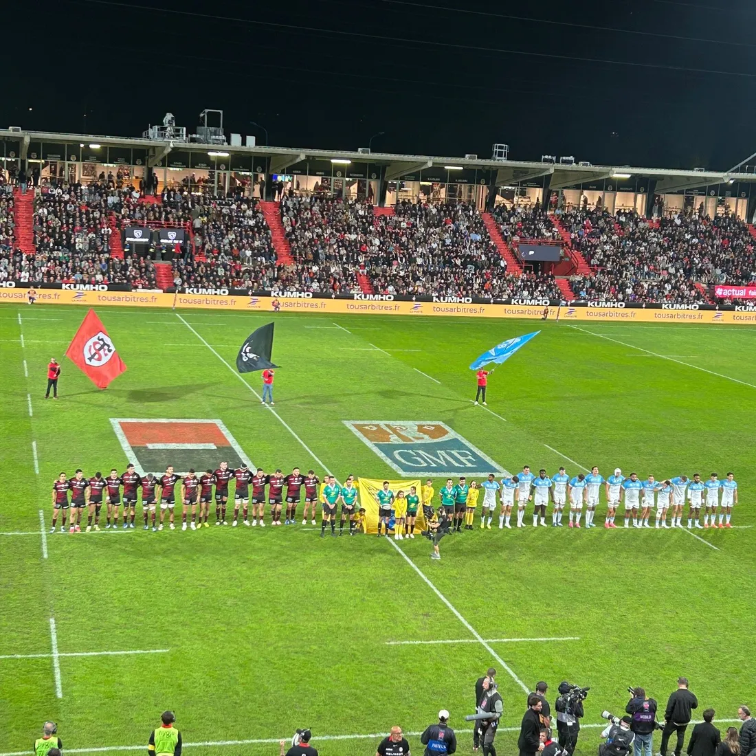 Le Stade toulousain est venu à bout de l'Aviron bayonnais dimanche soir à Ernest Wallon