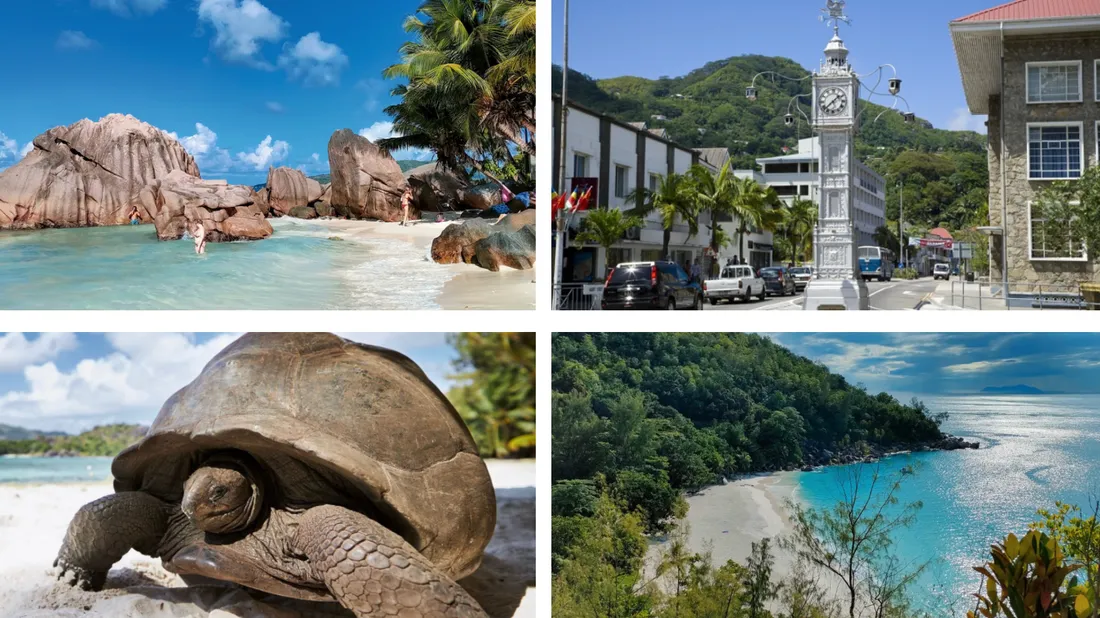Quatre lieux paradisiaques des Seychelles 