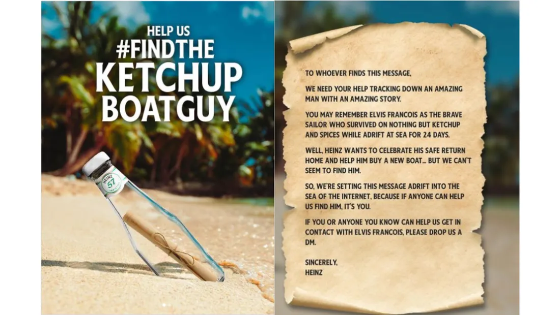 Heinz a jeté une bouteille (de Ketchup ?) à la mer 