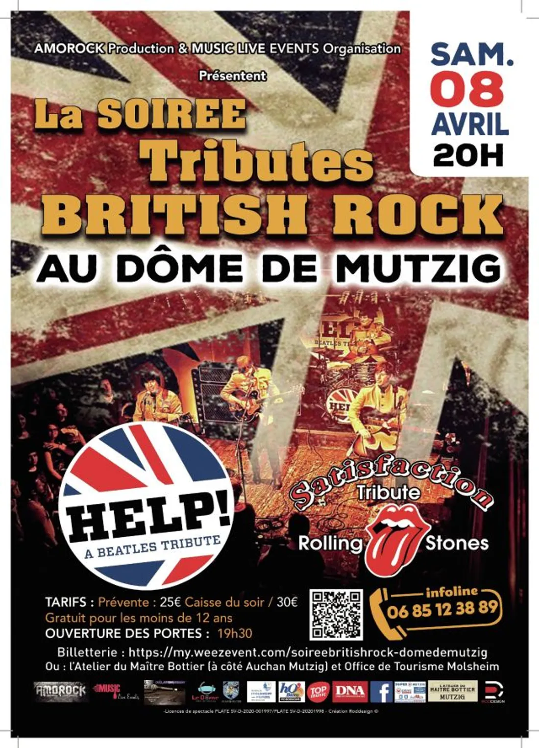 Soirée Concert Tributes BRITISH ROCK au Dôme de Mutzig